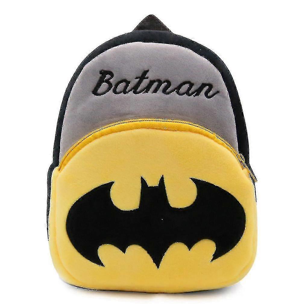 Plush Backpack, Soft Yellow and Gray Bag