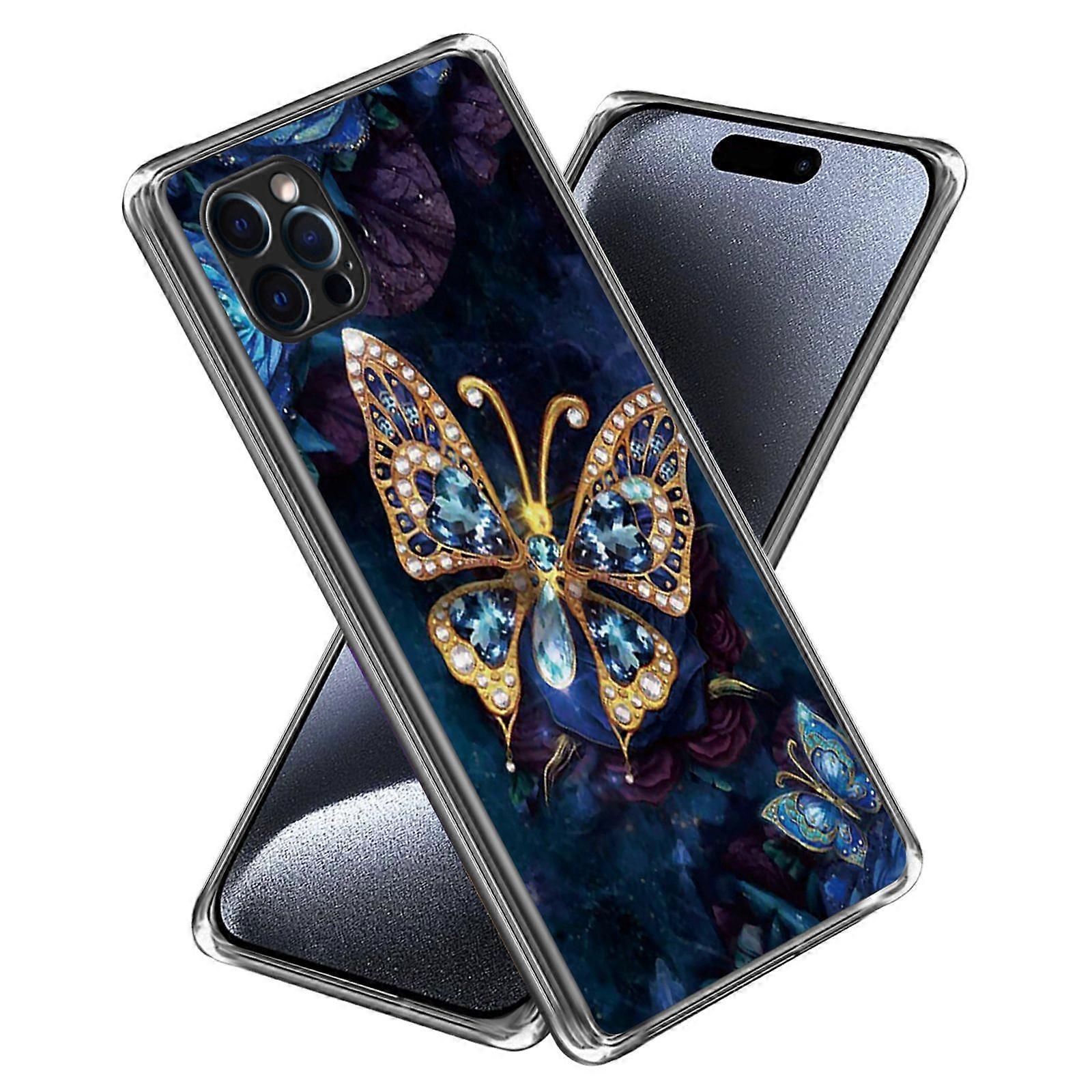 For iPhone 16 Pro Max Case Pattern Printed Shockproof TPU Phone Cover