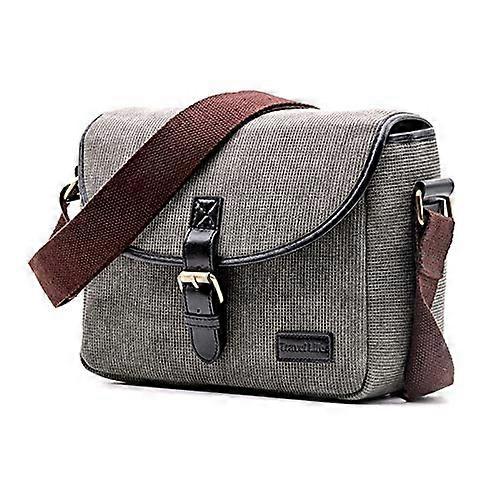 Retro Waterproof DSLR Camera Bag for Canon EOS with Shockproof Protection  Gray