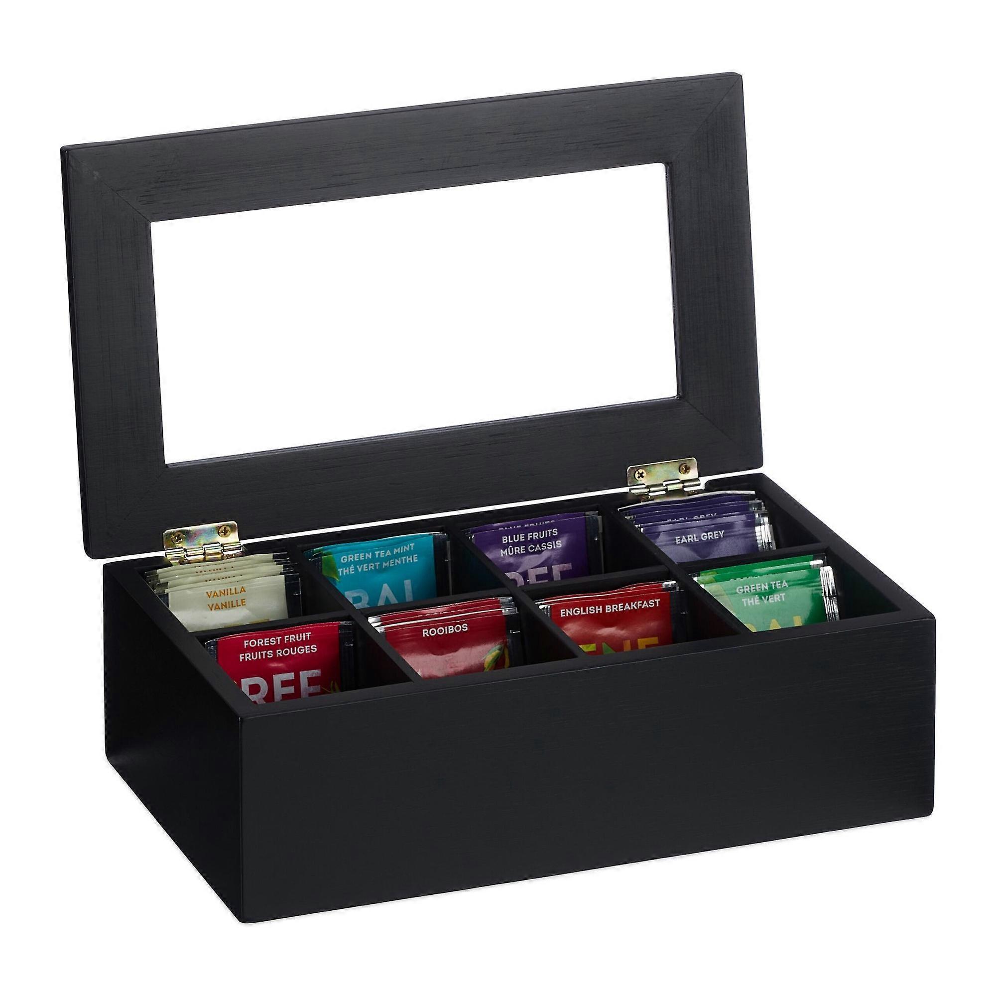 Schwarztee-Box mit 8 Fächern