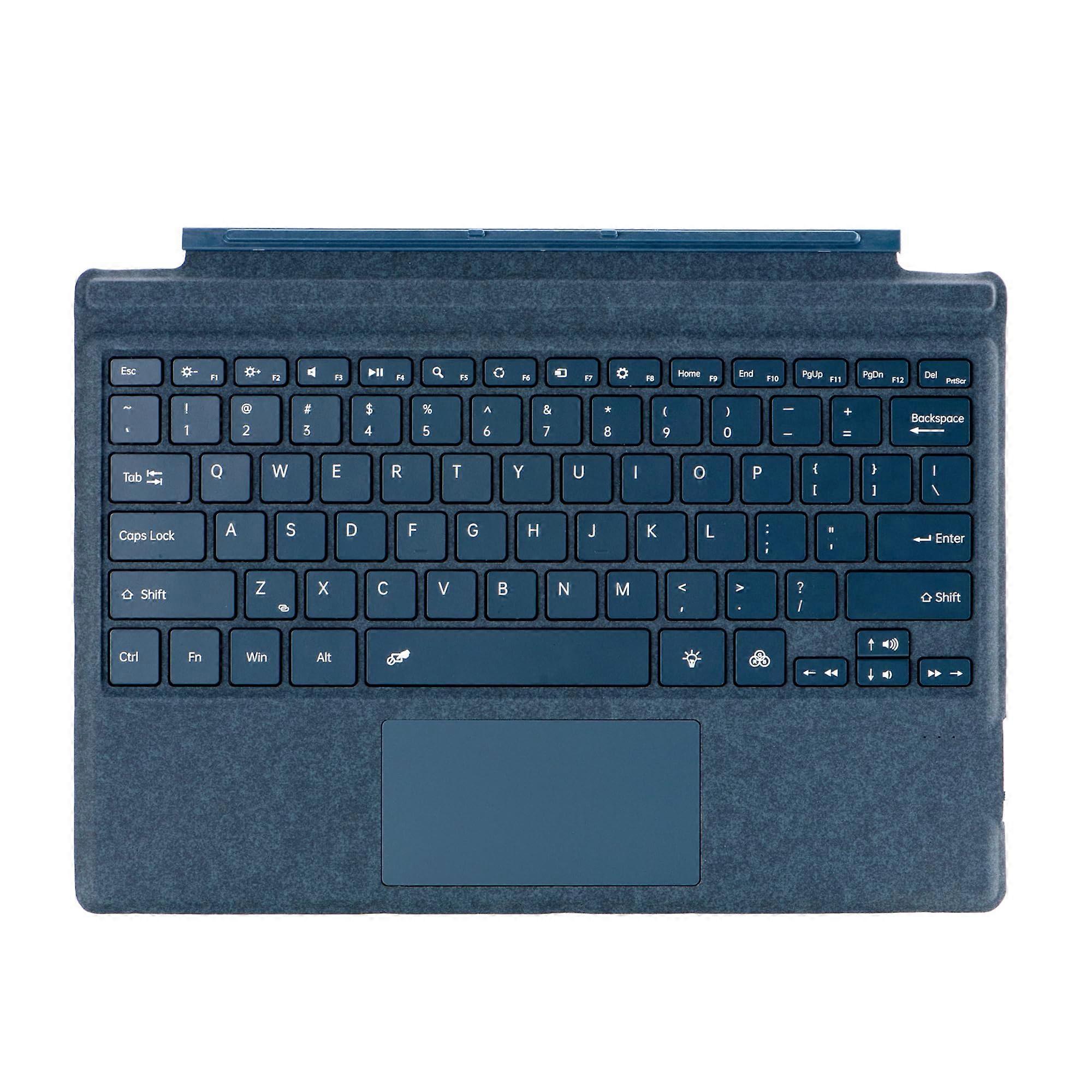 Keyboard Wireless Bluetooth with Touchpad 7Color Backlit Magnetic Cover Blue 37 for Surface Pro