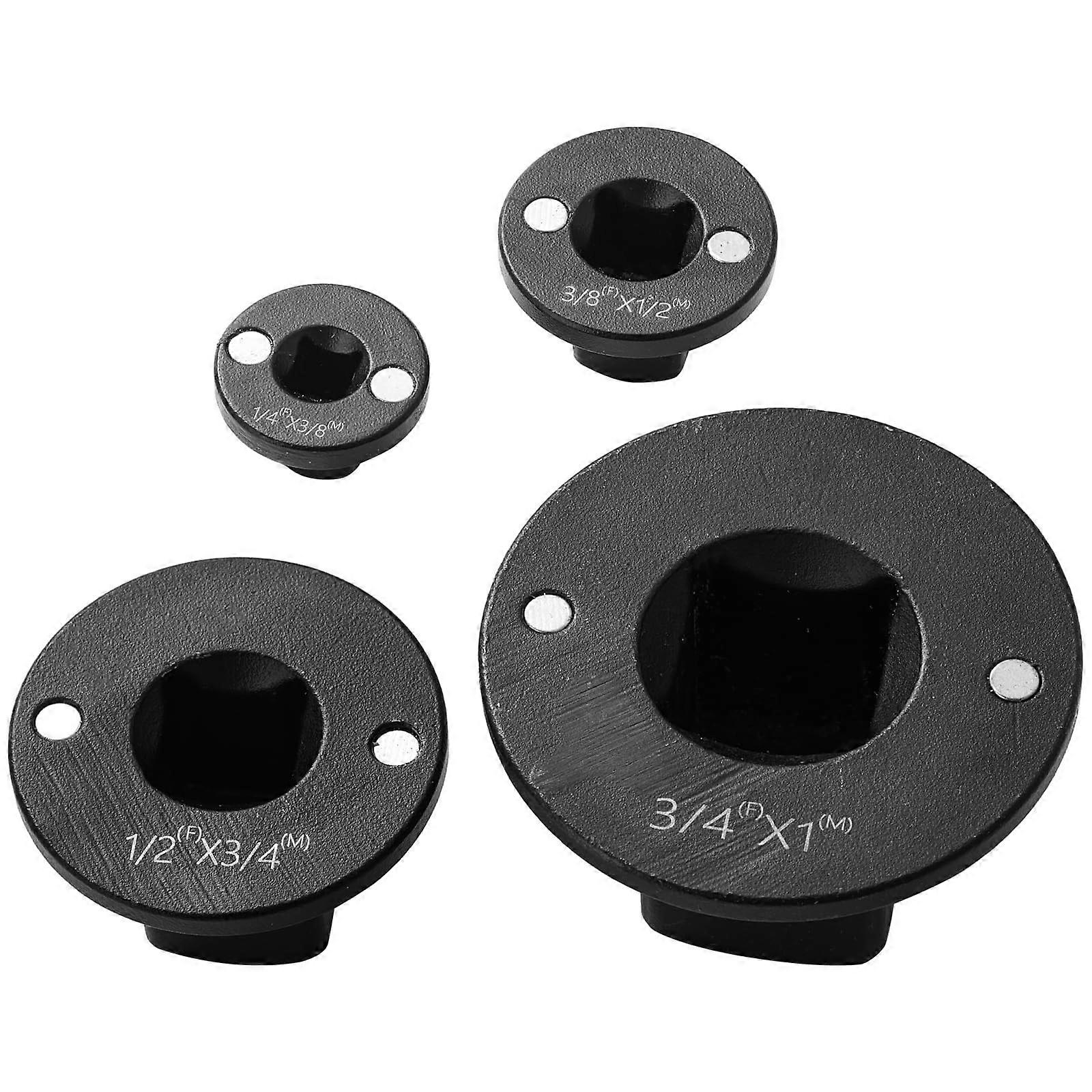 Low Profile Impact Socket Adapter Set for Tight Spaces, Heavy Duty CrMo Steel, 4PC Drive Kit