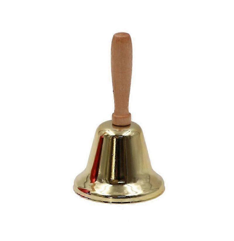 Superhög solid hand Ringklocka Trähandtag Julhand Ringklocka