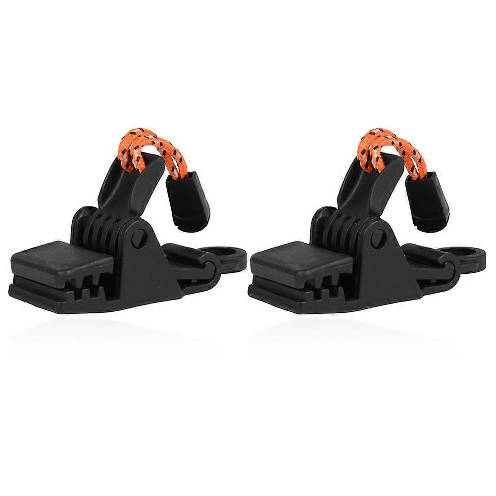 Convenient Tent Clips Acrylic Material for Hiking 2Pcs Windproof Fasteners