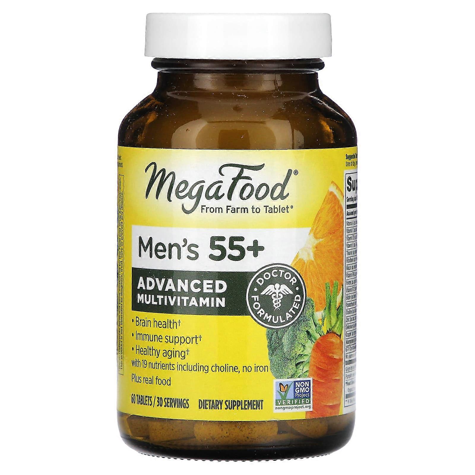 MegaFood, Multi for Men 55+, 60 Tablets
