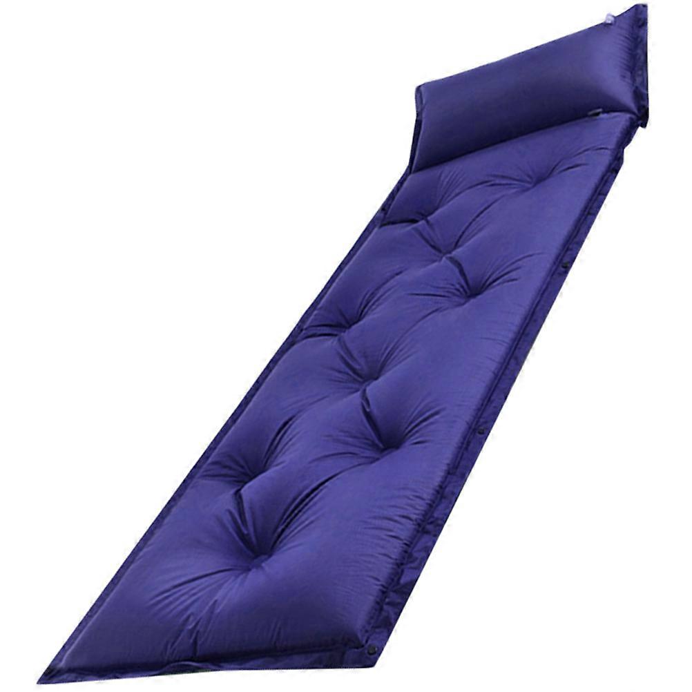 Camping Sleeping Pad Inflatable for Comfortable Sleep Blue Mat