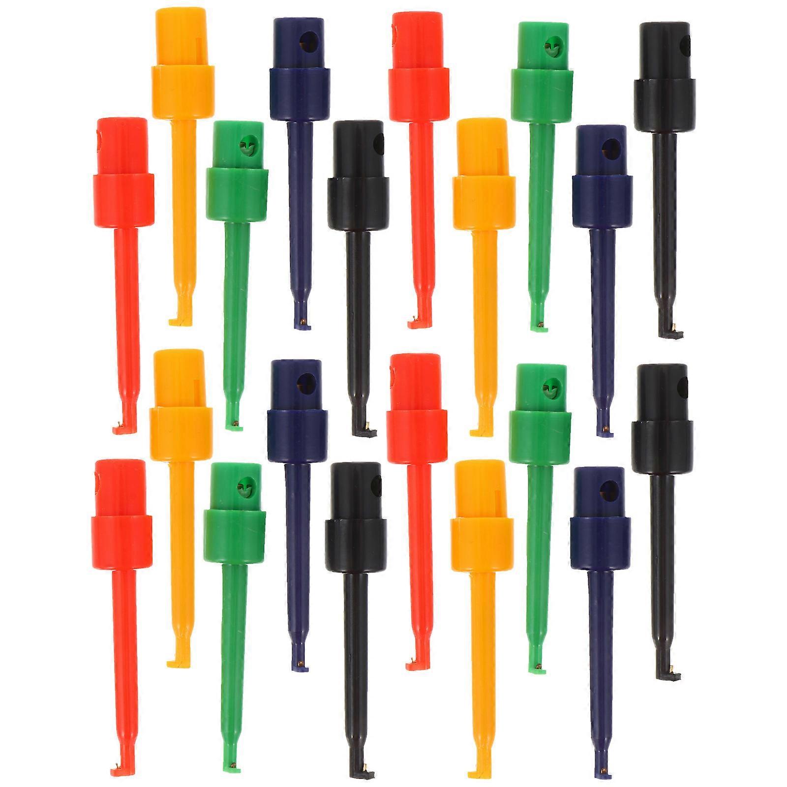 Test Probe Multimeter Hook for Electrical Testing with 20Pcs Plastic Clips