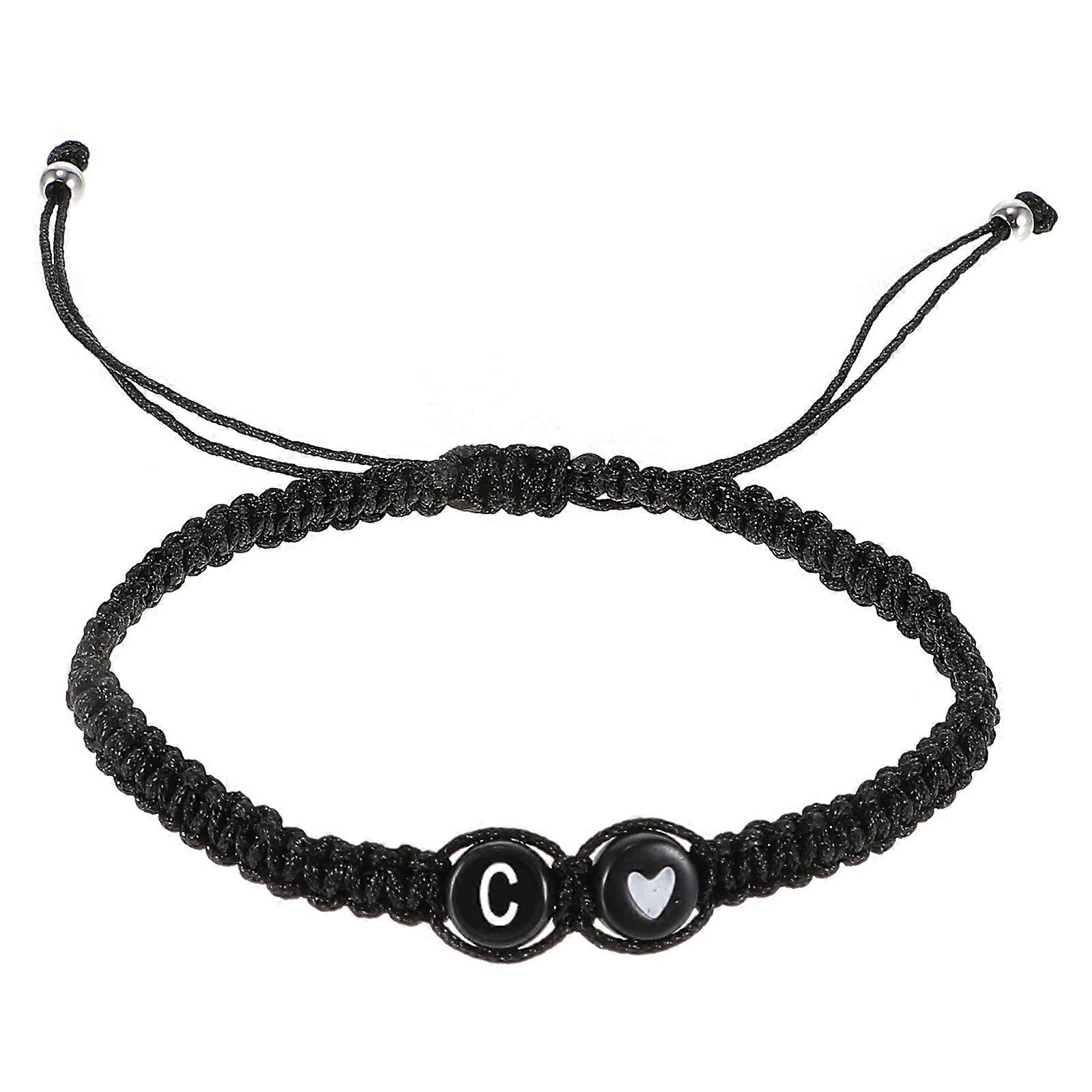 Friendship Couples Bracelets Initial Braided Bracelet