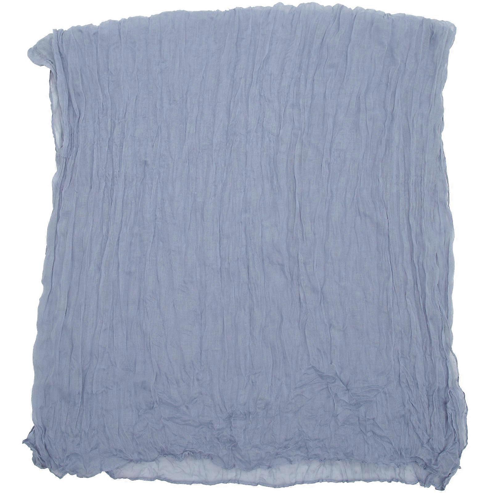 Blue Cheesecloth Table Runner for Wedding Party Decor 4Pcs Set