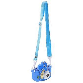 Cámara infantil con diseño de dinosaurio adorable para niños pequeños, ideal para tomar fotos y grabar videos.
