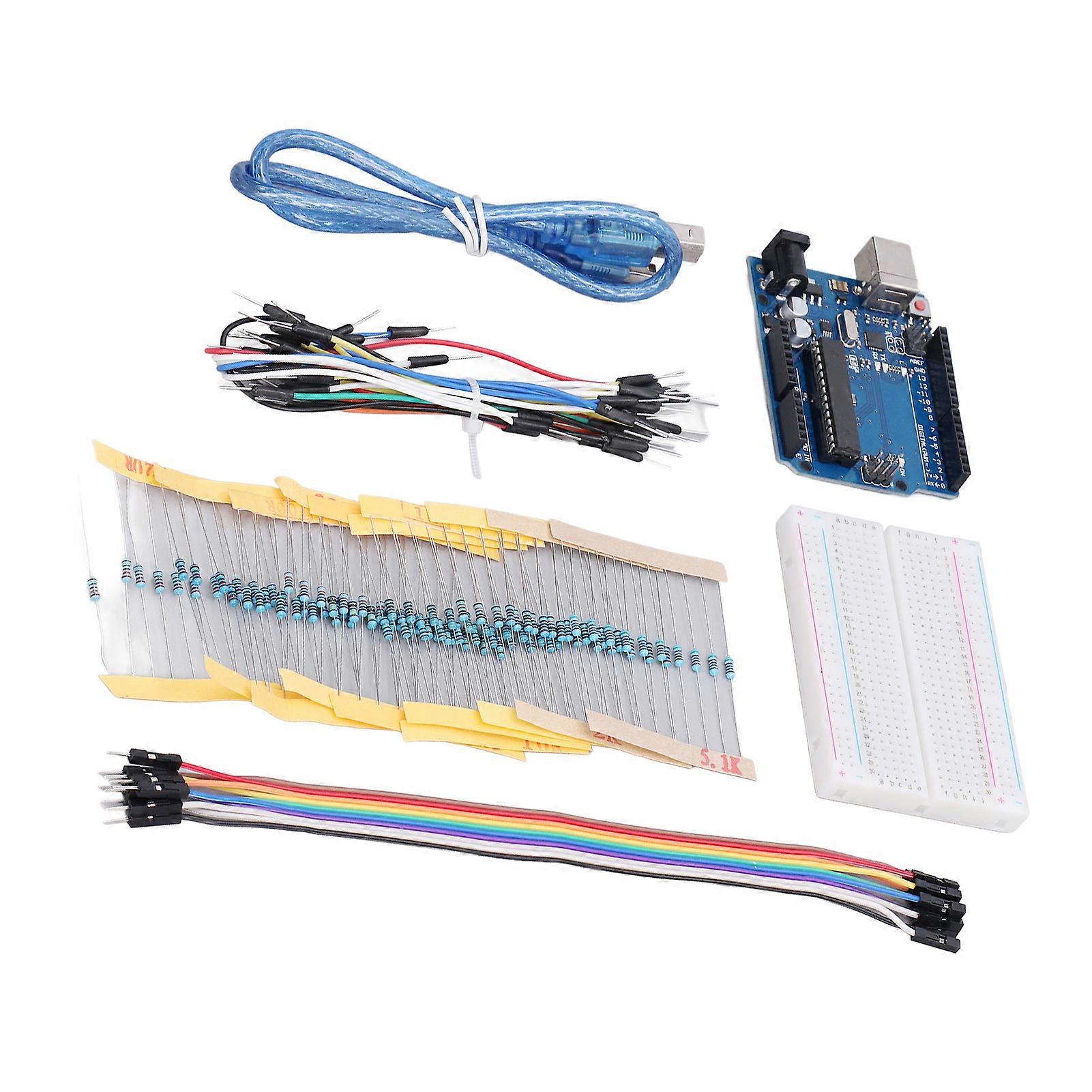 Basic Starter Kit PCB Metal Beginners Electronic Components with Free PDF Tutorial Compatible for R3