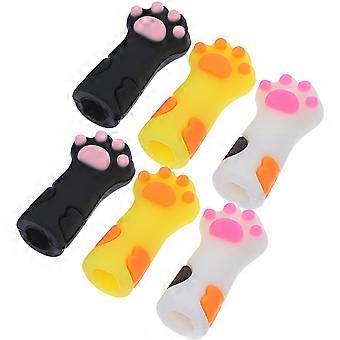 6szt Cuticle Nipper Covers Nail Art Skórka Nożyczki Pincety Silikonowe Czapki Rękawy ochronne