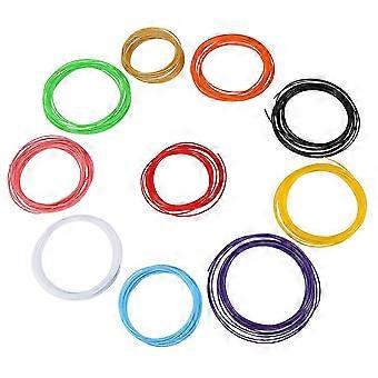 10 kleuren 5m/roll 3D Printer Pen Filament PLA 1.75mm Plastic Verbruiksartikelen Materiaal (PLA)