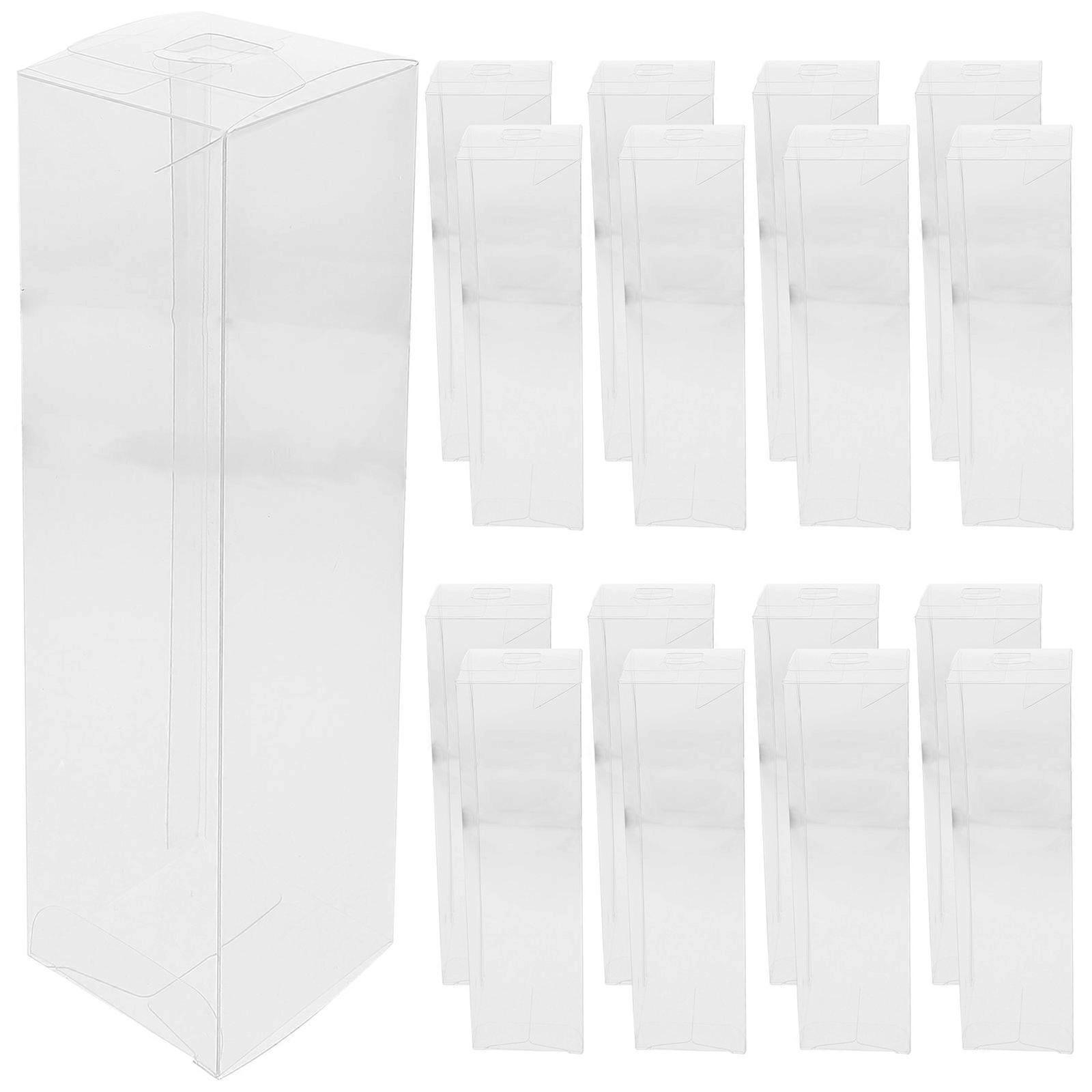 20Pcs Multi-function Wrapping Boxes Transparent Biscuits Storage Cases for Party