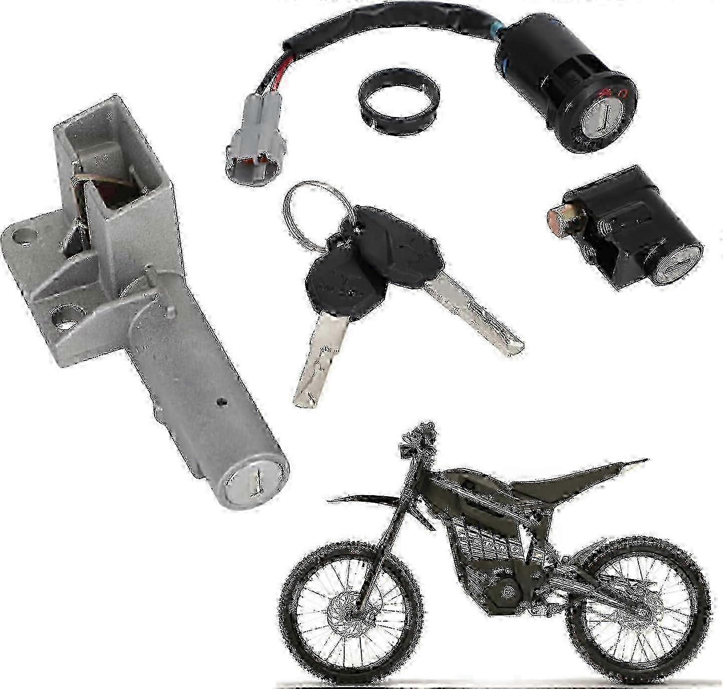 Electric Motorcycle Ignition Switch and Key Lock Set compatible withTalaria Sting - Replacement Components