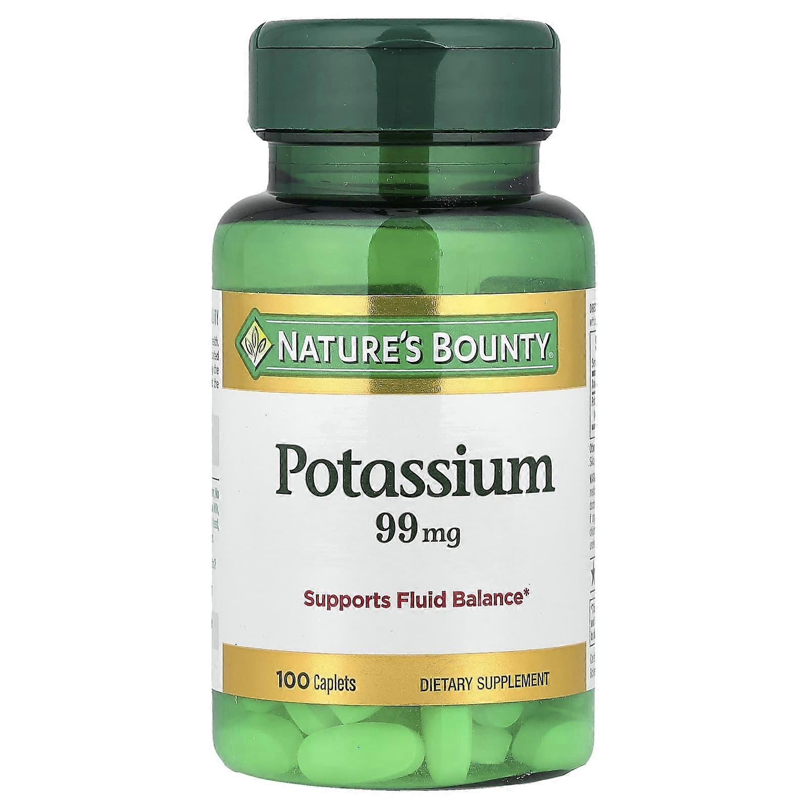 Nature's Bounty, Potassium, 99 mg, 100 Caplets, 4-Pack