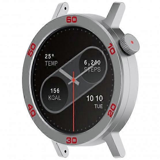 2pcs-Tempered Glass Protective Case with Screen Protector Compatible with CMF Watch Pro2, Silver