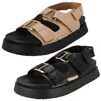 Ladies Elle Sport Chunky Gladiator Sandals F00500 - Black Synthetic - UK Size 8 - EU Size 41
