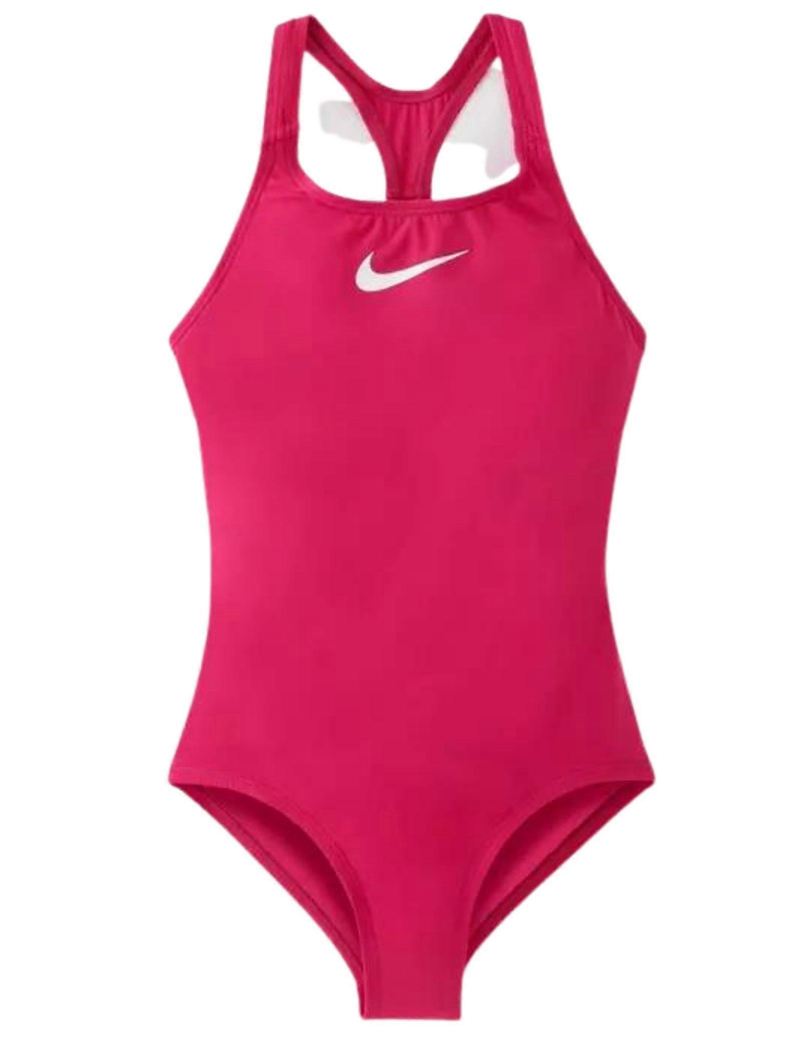 Nike meisjes essential solid racerback badpak - roze