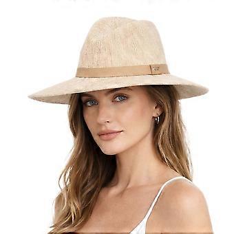 Knit Fedora Hat - Packable Sun Protection Wide Brim Hat for Vacation