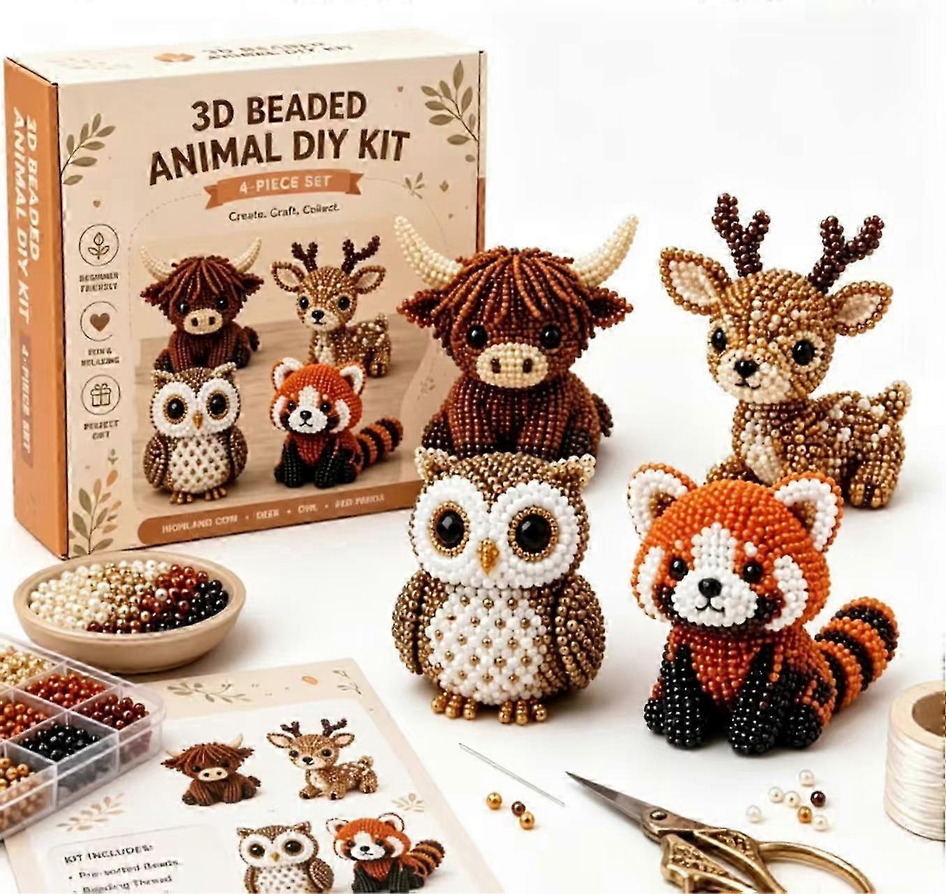 Petite 3D Beaded Animal Craft Kit