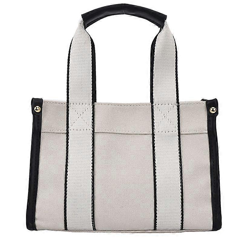 Large Structured Canvas Handle Tote Bag