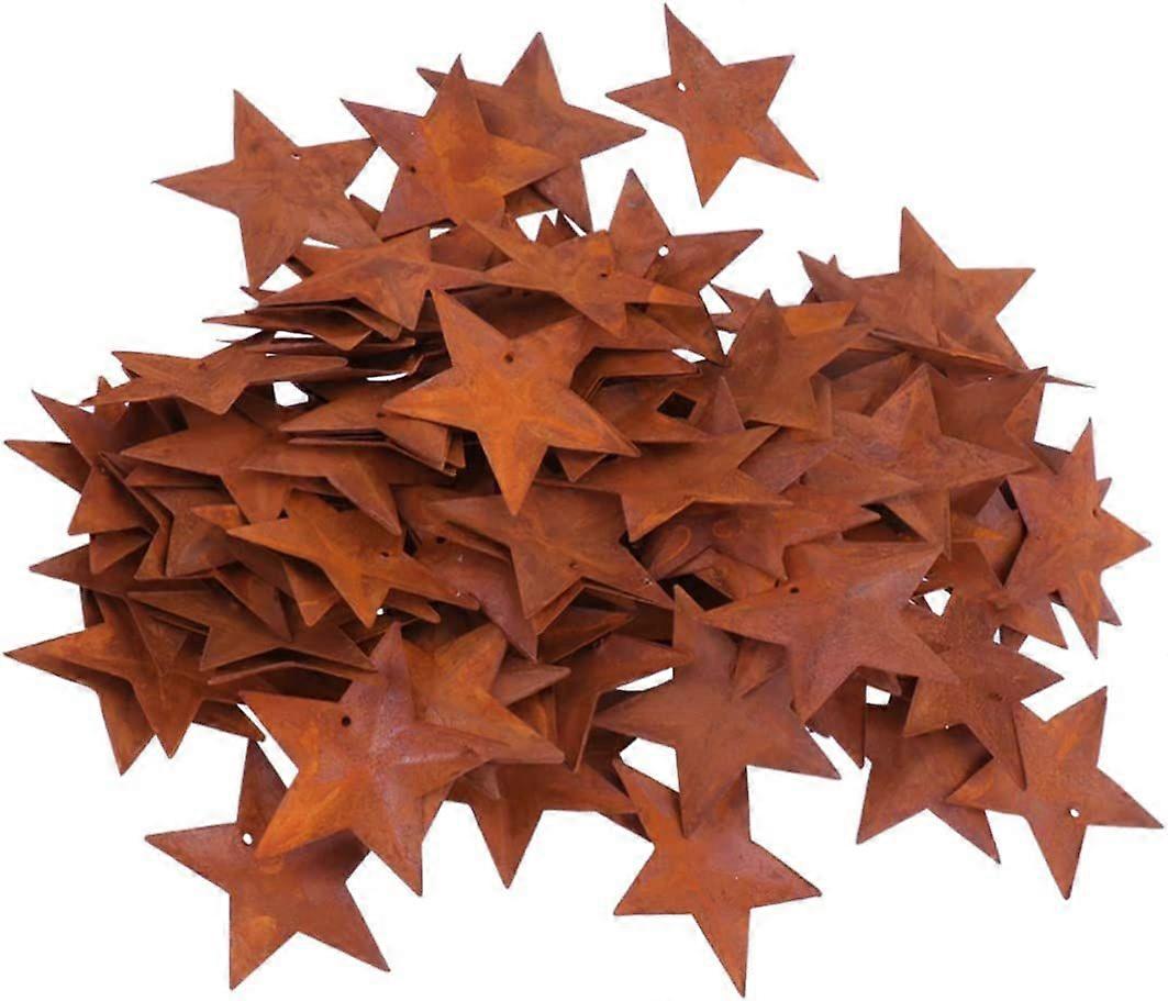 150Pcs Rusty Metal Star Primitive for Decor