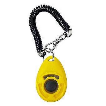 Révolution du dressage d’animaux de compagnie, Dressage au clicker pour une communication améliorée, Clicker avec dragonne pour chien, chat, cheval, dressage d’oiseau (jaune)
