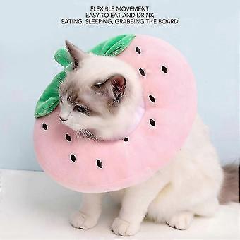 Cat Cone Collar Cute Fruit Soft Adjustable Prevents Licking Surgery Recovery Elizabethan Collars for-Good