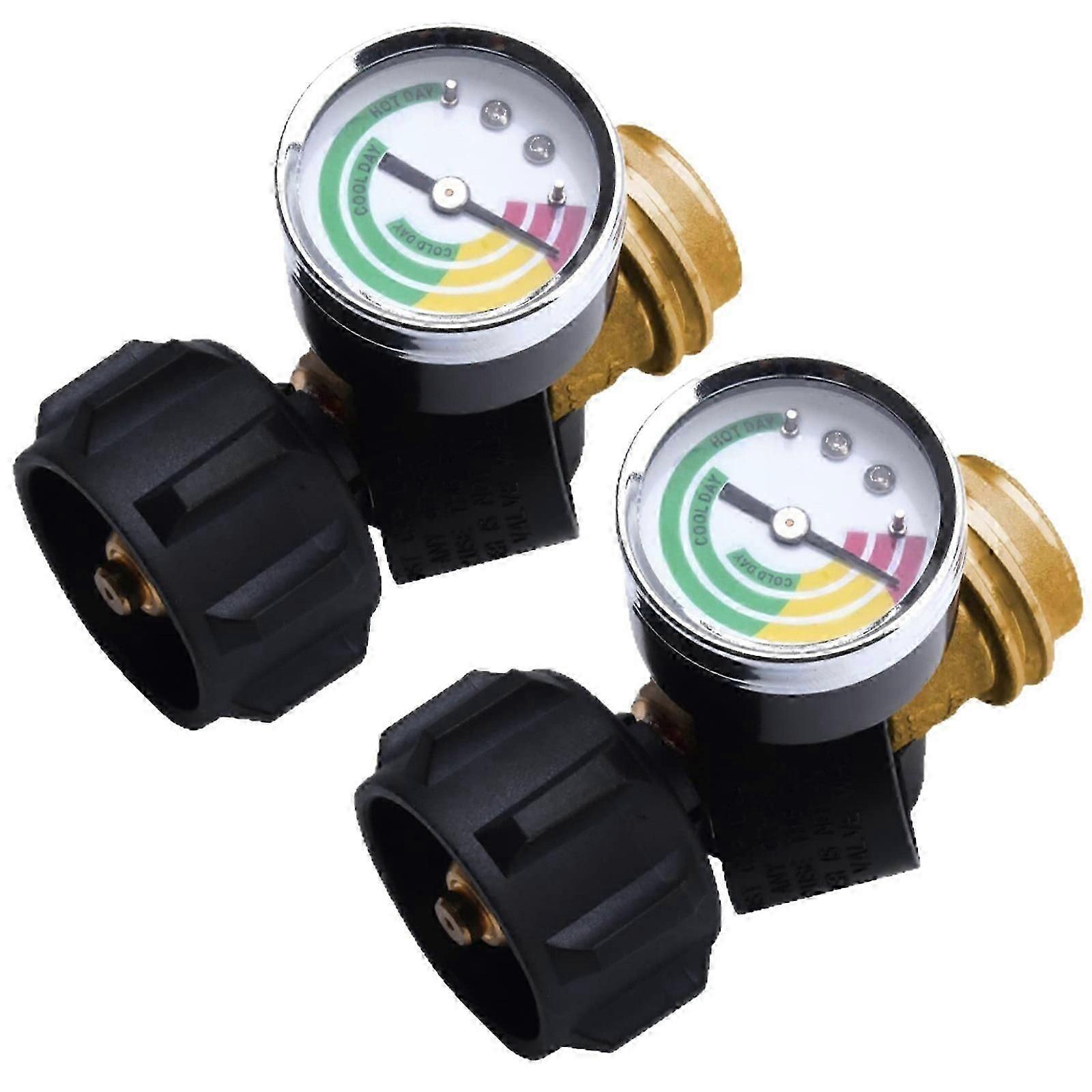 2Pcs Brass Propane Tank Level Gauge Indicator