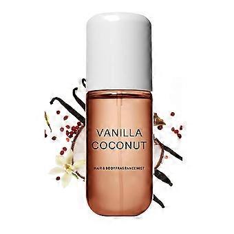 Coconut Body Mist and Vanilla Hair Spray - Travel Size Dual Purpose Fragrance for Long Lasting Scent