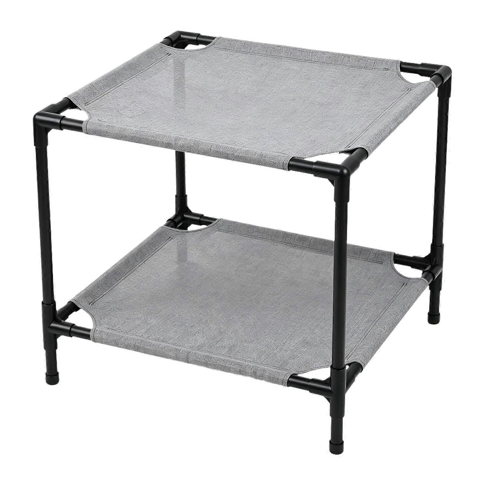 Double Elevated Cat Bed Easy to Clean Washable Breathable Removable 2 Layers