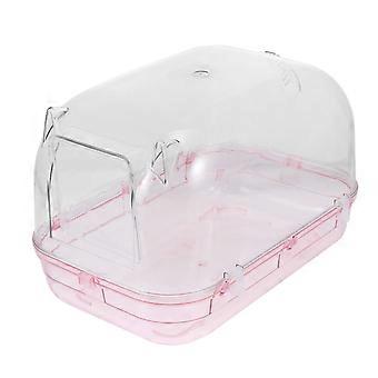 Hamster Bath Container Bath Toys Transparent Plastic for Pet Use