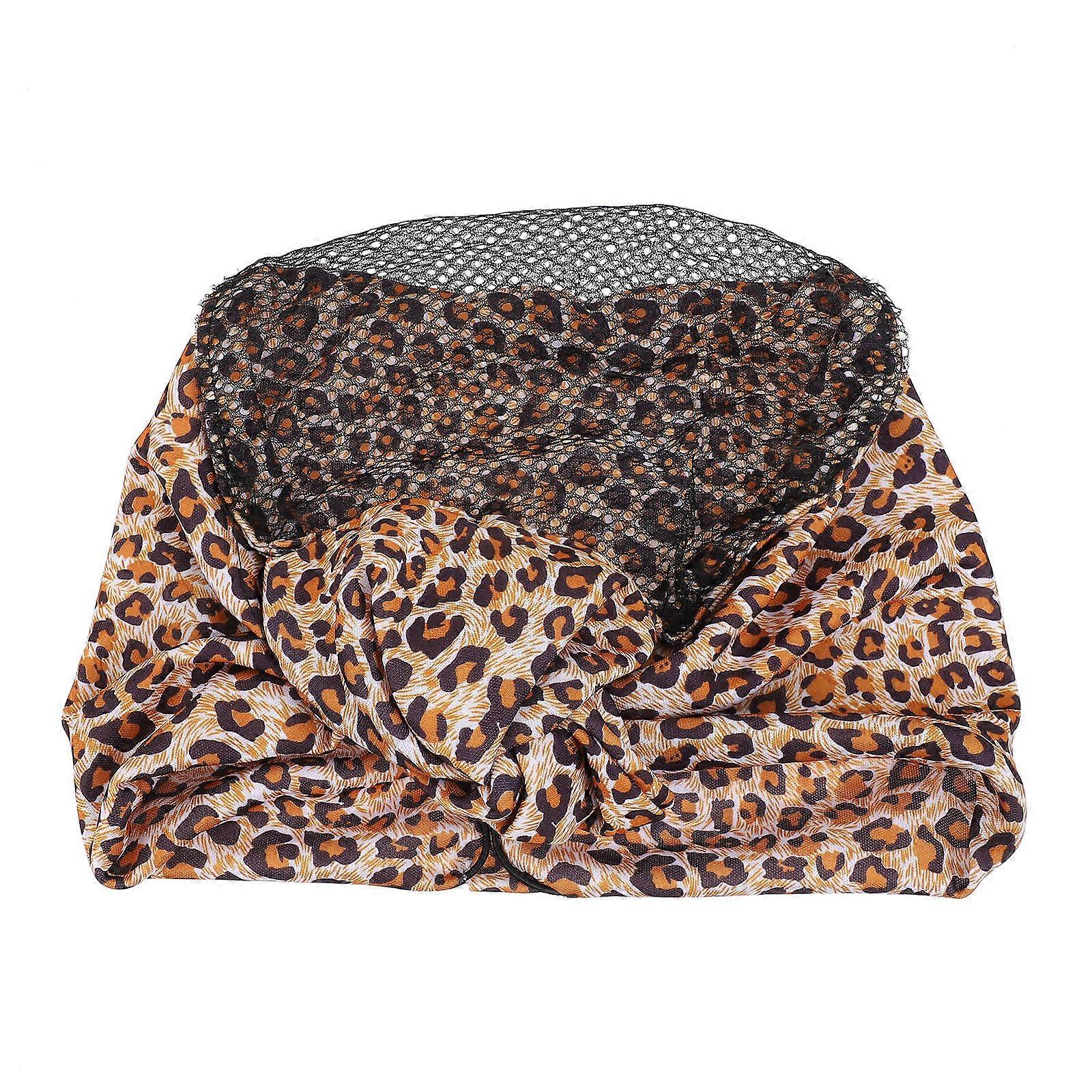Bonnet en filet élastique en dentelle léopard pour perruque, 1 pièce, confortable et ajusté