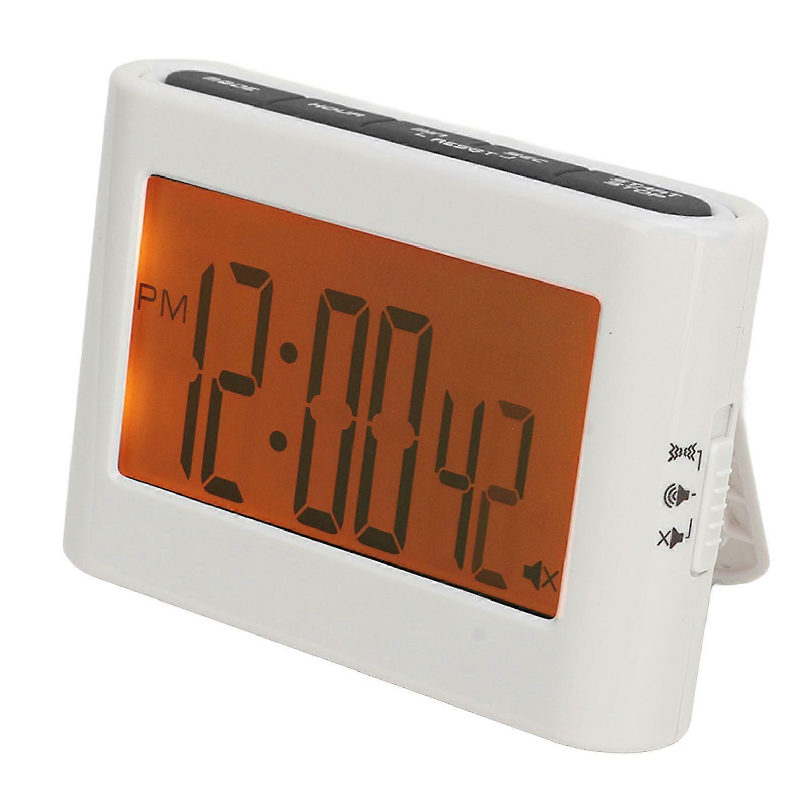 Digital Timer Countdown Up Back Light Vibration Sound Flash Alert with Stand Magnetic Back Electronic Timer for Kitchen Grey