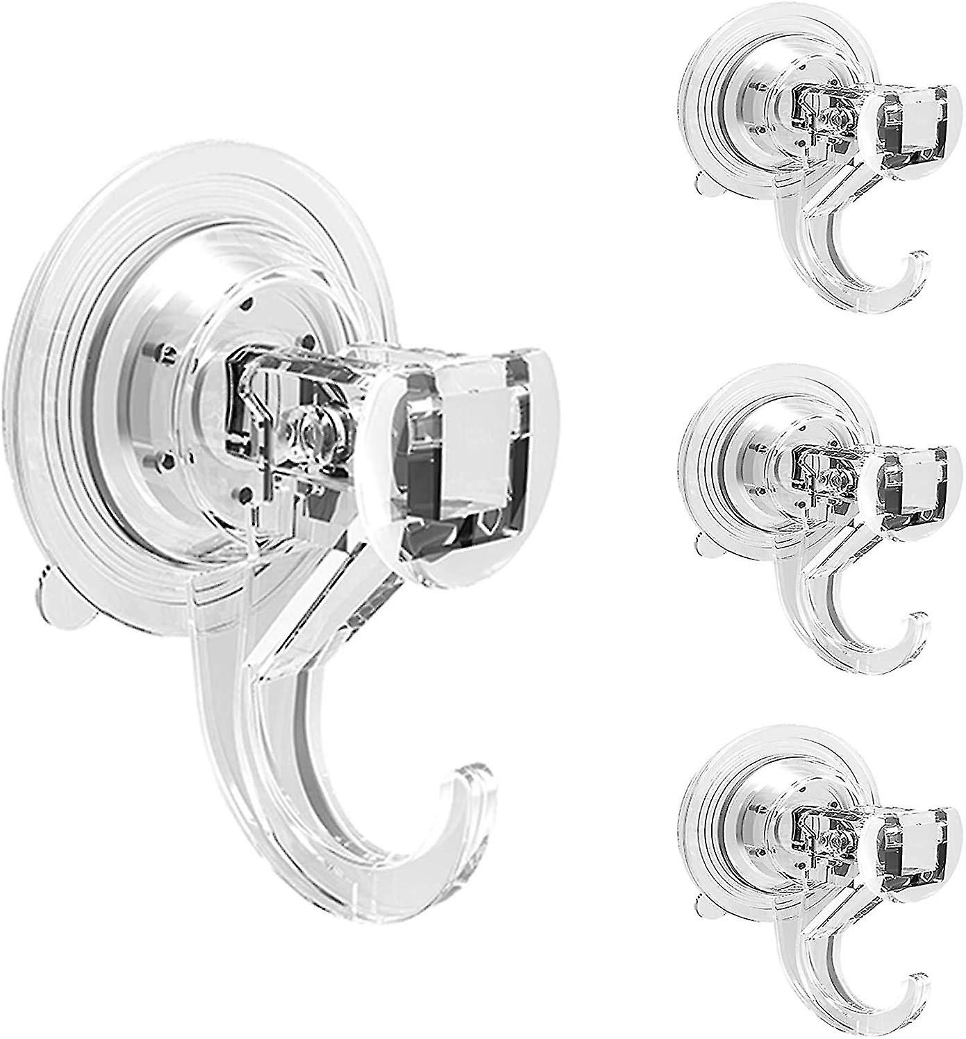 4 Pack Hooks Suction Hooks Vacuum Suction Holder Without Drilling