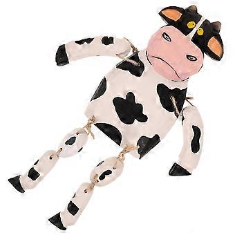 Houten Koe Standbeeld Lange Poten Hout Koe Figuur Koe Decor Cartoon Dier Beeldje