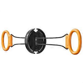Roda de exercícios rotativa portátil com resistência manual e cabos, com alças.