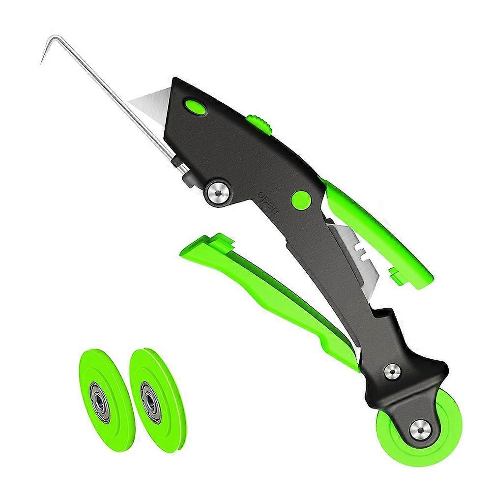 Versatile Screen Roller Tool, 3pcs Different Roller+Hook+Trim Bearing Roller, Removal Hook- Foldable, 3pcs Blade-Storage