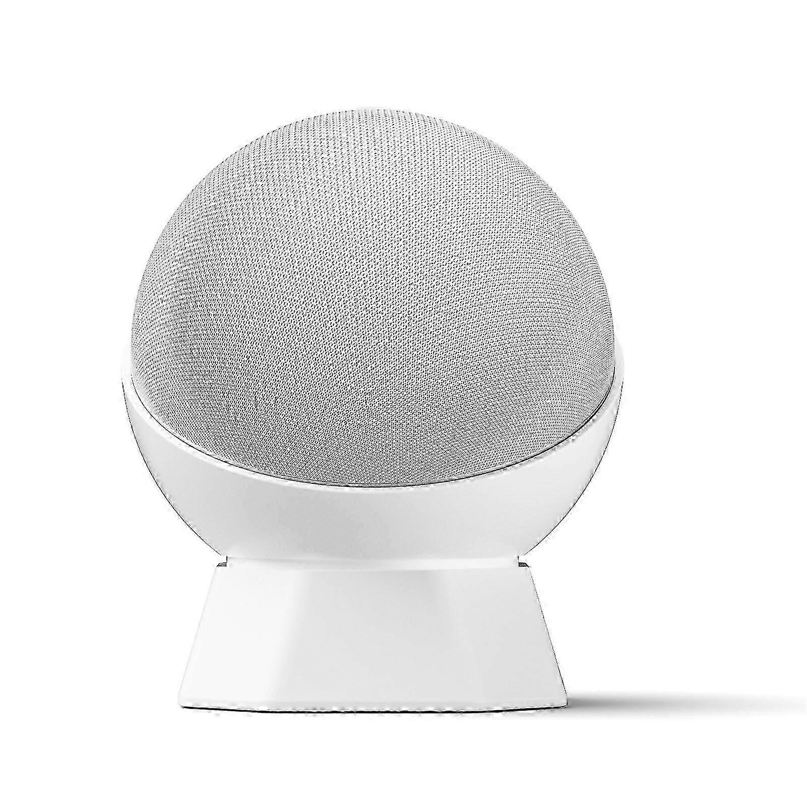 Smart Speaker Stand Scratch Proof Prevent Slip Silicone Tabletop Speaker Base Mount compatible withDot 4 Dot 5 White