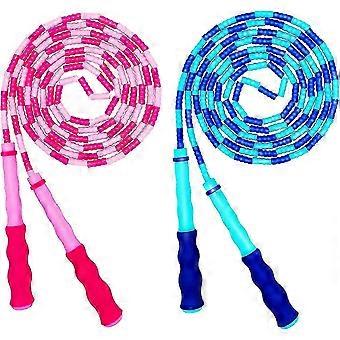 Springtouw Zacht Kralen Segment Springtouw Knoopvrij Anti-Tangle Springtouw Verstelbaar voor Mannen, Vrouwen en Kinderen - Tangle 9ft