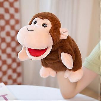 plush toys 25cm Plush Puppet Talking Animals Elephant Tiger Monkey Dolls Gift-Monkey [XR]