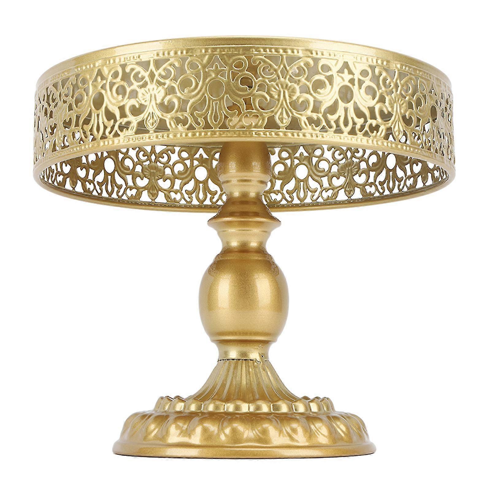 Iron Lace Pattern Golden Cake Stand