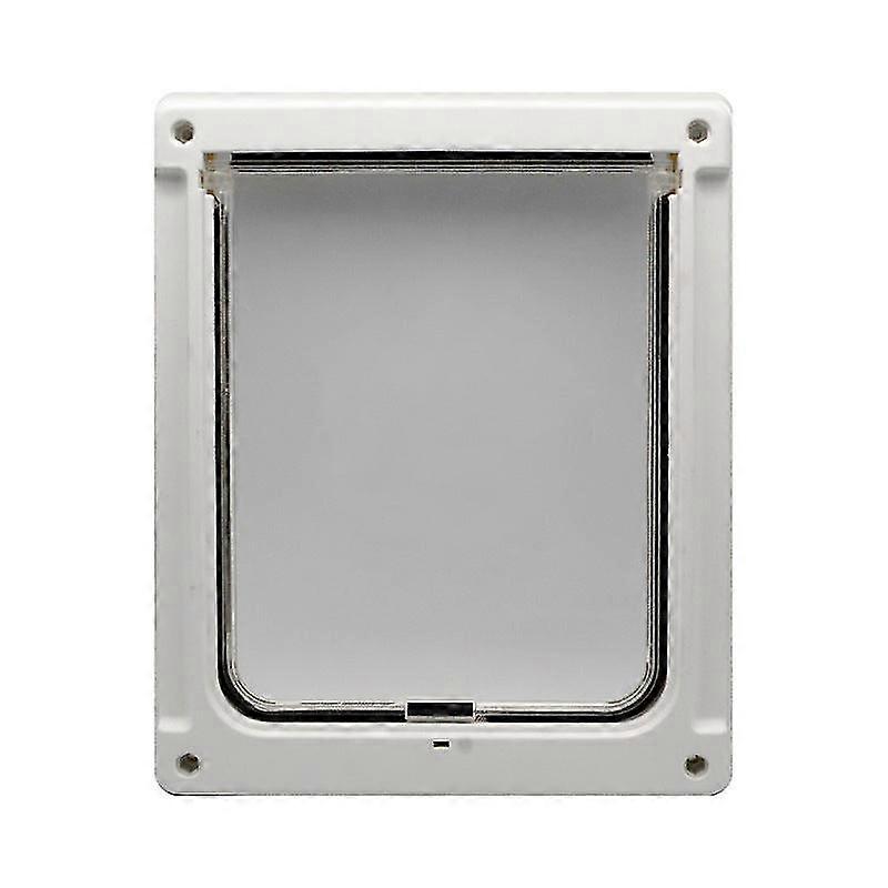 Pet Door with Controllable Entry & Exit Direction, ABS Plastic with Magnetic Locking Rear Panel