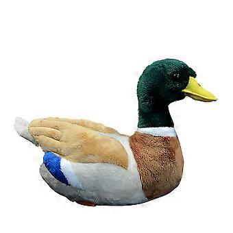 Realistische Stockente als Plüschtier, naturgetreues grünes Stofftierkissen für die Heimdekoration, 30 cm