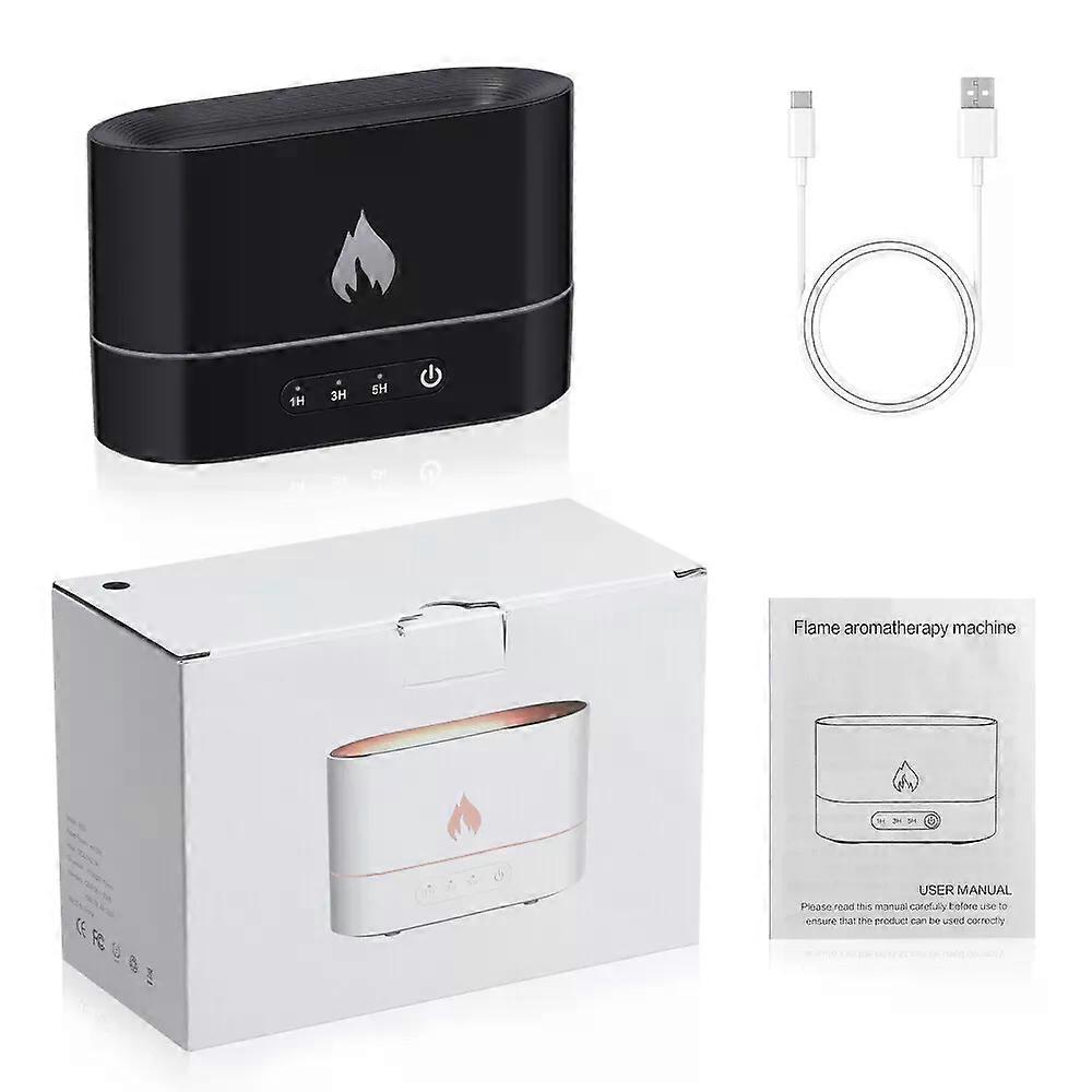Flame-Simulating Aroma Diffuser Humidifier Night Light