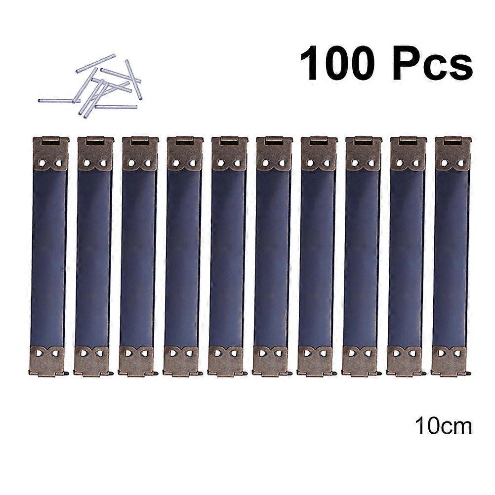 Black 100Pcs Metal Internal Flex Frames for Handbag DIY Replacement Spring Clips