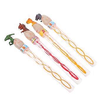 Plastic Cartoon Bubble Dinosaur Egg Bubble Wands for Kids 4Pcs Toy Set