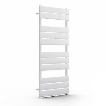 Designradiator Badradiator - 509 Watt Wit - 107 cm Hoog - Plat - Warm Water Verwarming - Voor Badkamer En Kantoor