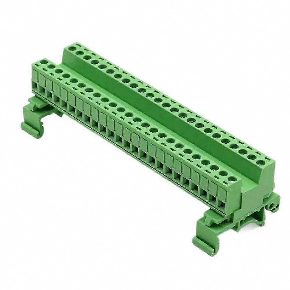 Green 24P DIN Rail Terminal Block